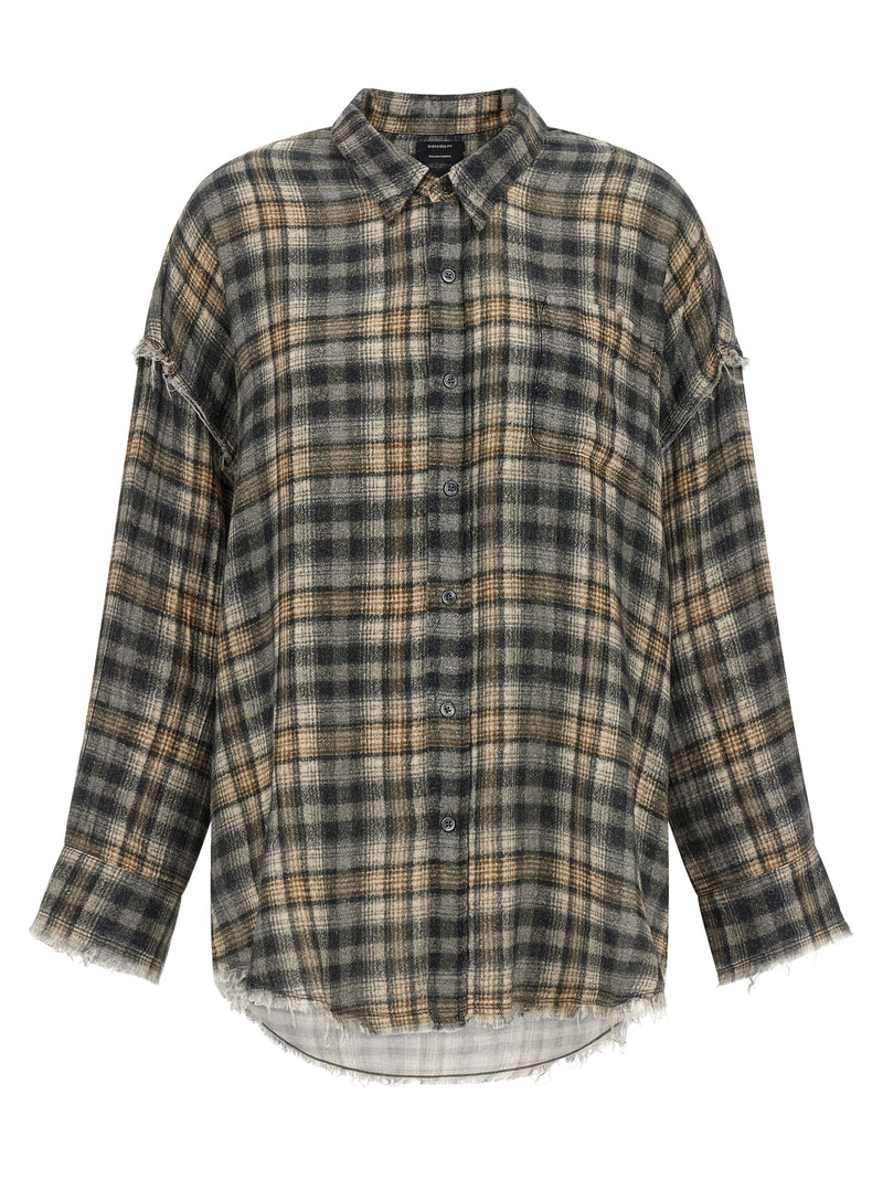 R13 Gray Cotton Blouse