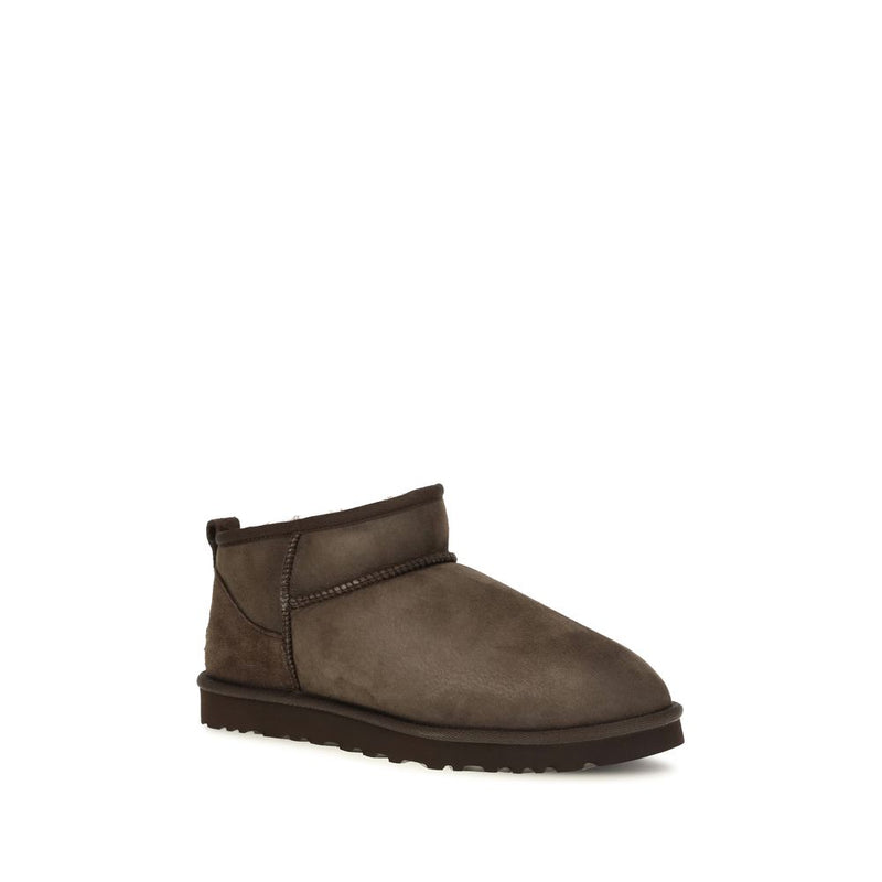 UGG Brown Leather Ankle Boots