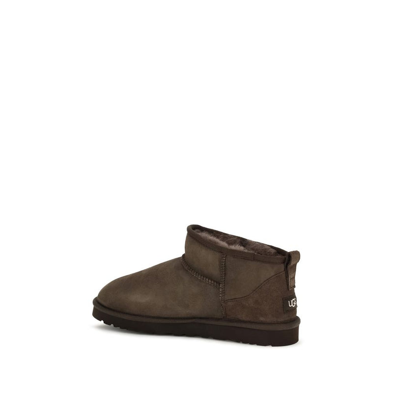 UGG Brown Leather Ankle Boots