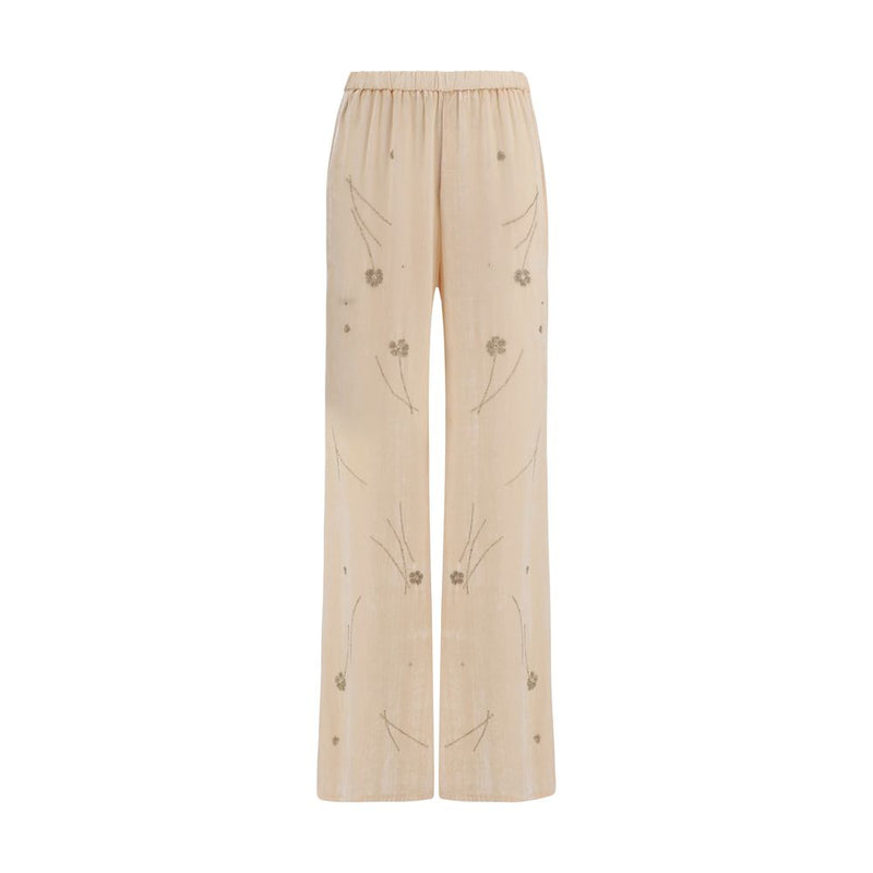 Forte_Forte Multicolor Viscose Flared Pants