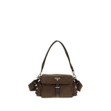 Sac bandoulière Prada en polyamide recyclé marron