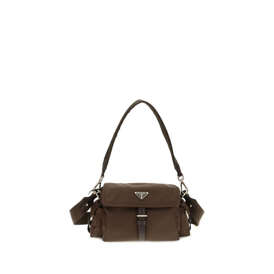 Prada Brown Recycled Polyamide Shoulder Bag