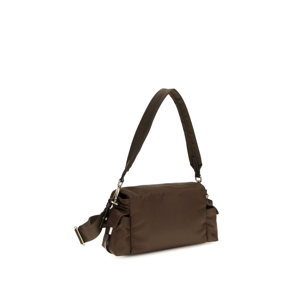 Sac bandoulière Prada en polyamide recyclé marron