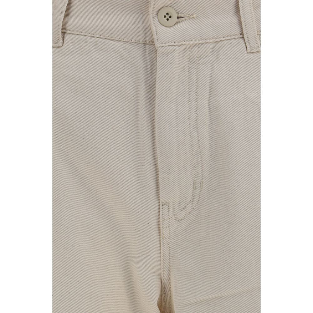 Pantalon décontracté en coton blanc Max Mara