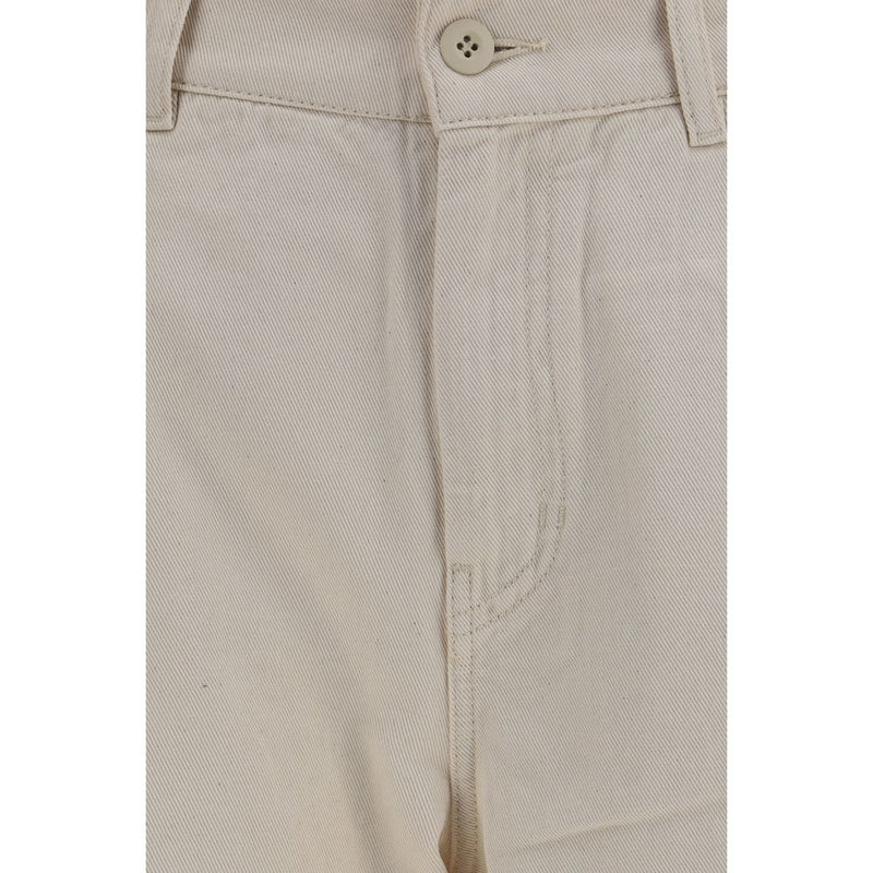 Max Mara White Cotton Casual Pants