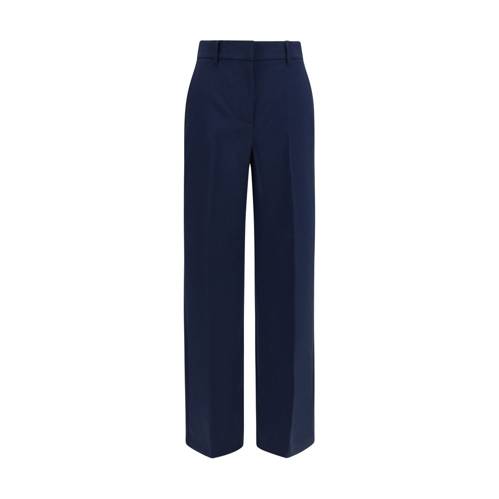 Pantalon décontracté Max Mara en laine bleue Oves Aries