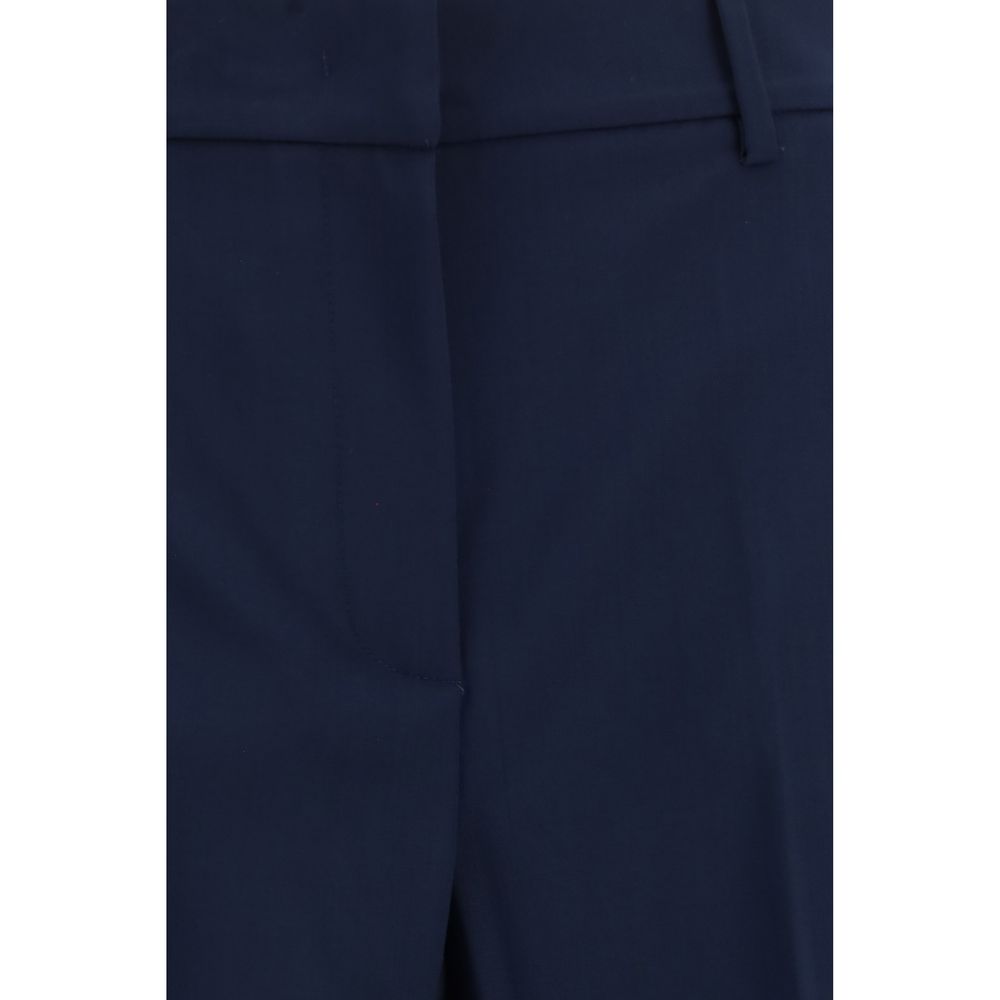 Pantalon décontracté Max Mara en laine bleue Oves Aries