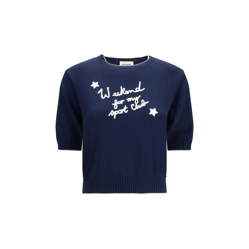 Max Mara Blue Cotton Sweatshirt