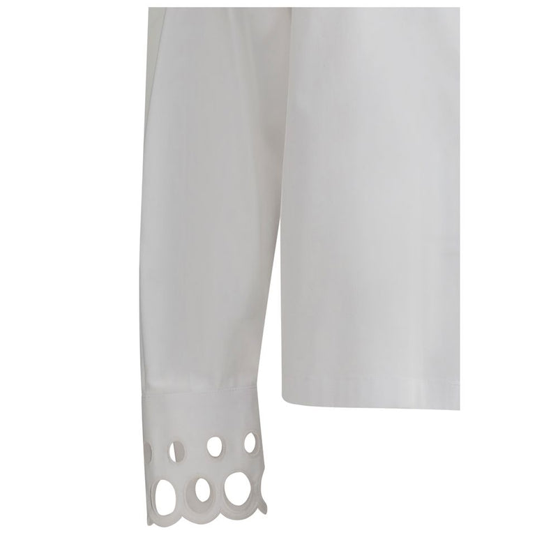 Max Mara White Cotton Dress Shirt