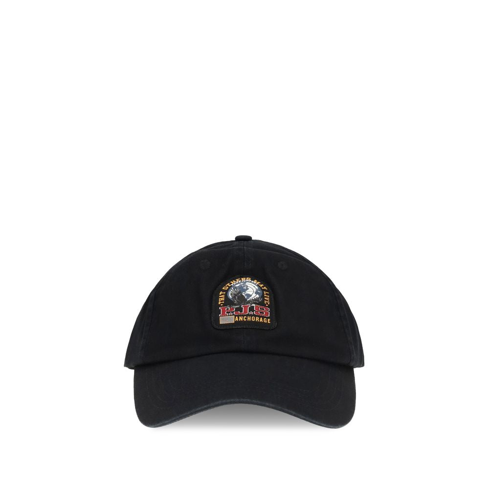 Casquette Parajumpers en coton noir (casquette de baseball)