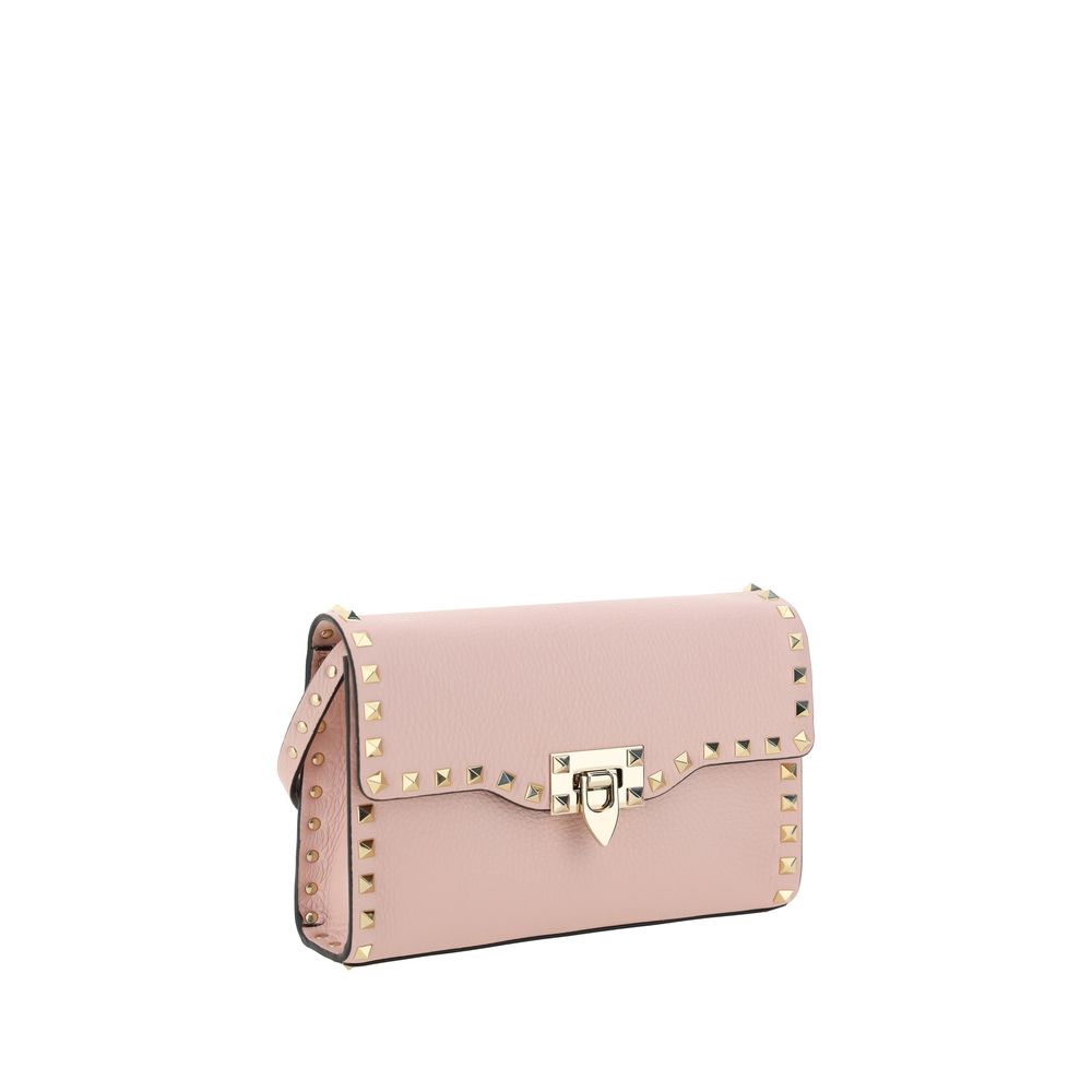 Sac à bandoulière Valentino Garavani en cuir de veau rose Bos Taurus