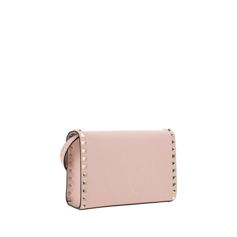 Valentino Garavani Pink Calf Leather Bos Taurus Shoulder Bag