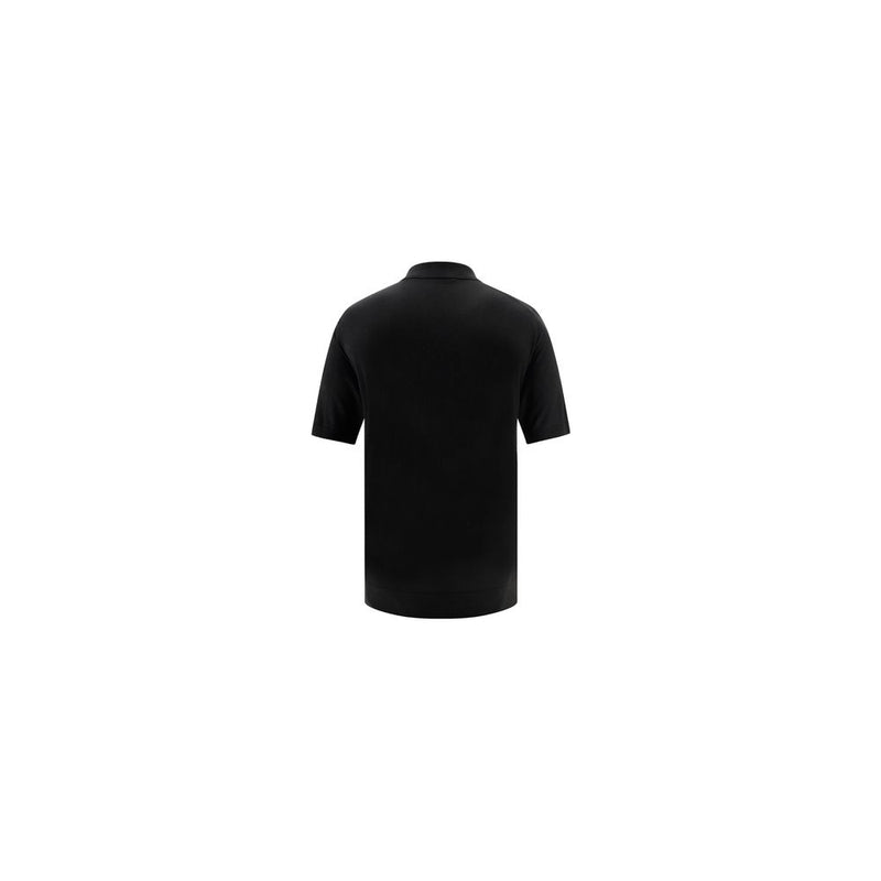 Prada Black Wool Oves Aries Polo Shirt