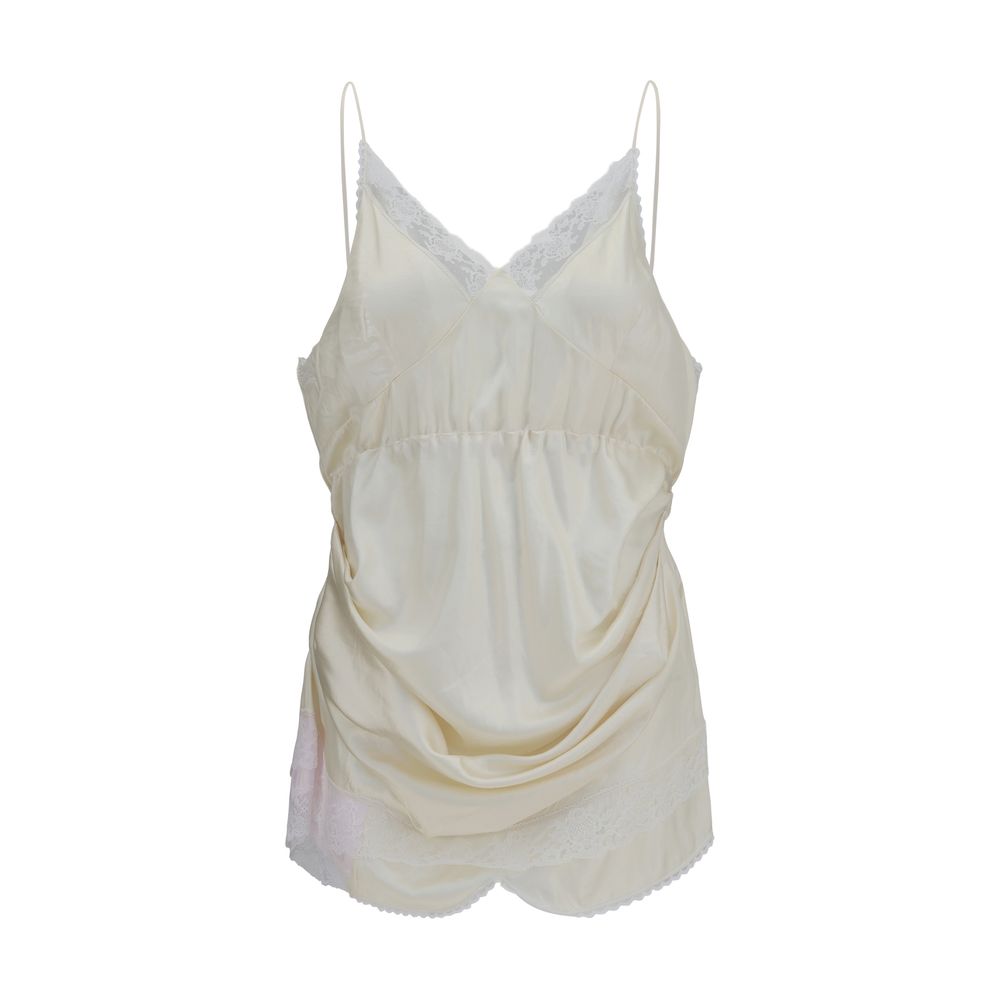 Robe de cocktail beige en viscose Magda Butrym