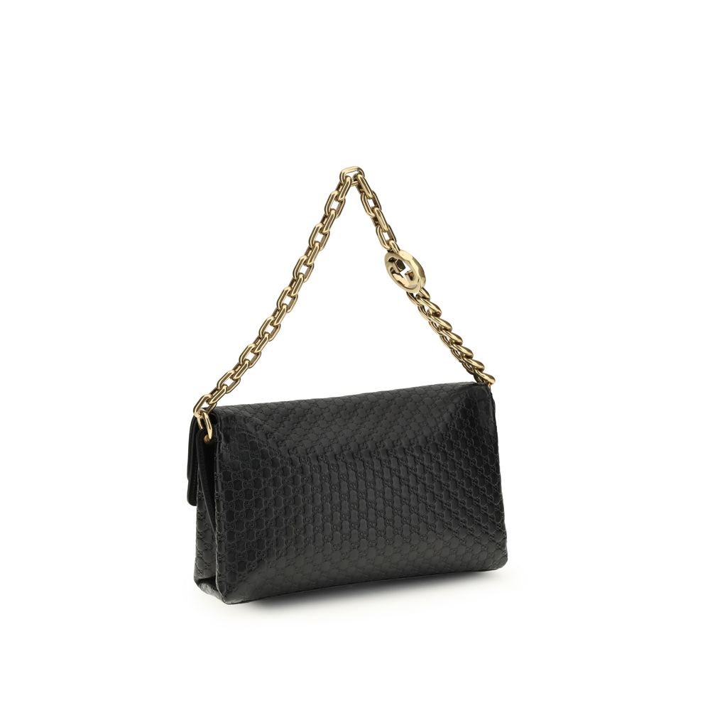 Sac à main Gucci en cuir de veau noir Bos Taurus