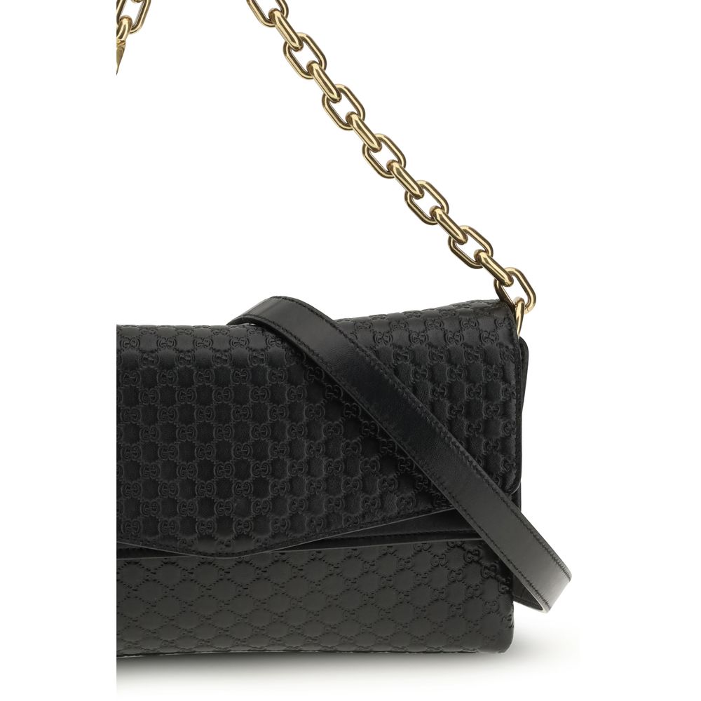Sac à main Gucci en cuir de veau noir Bos Taurus