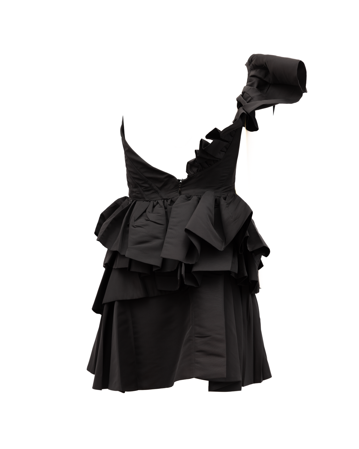 Robe noire Alexander McQueen avec détails jaunes