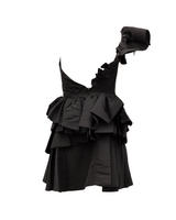 Robe noire Alexander McQueen avec détails jaunes