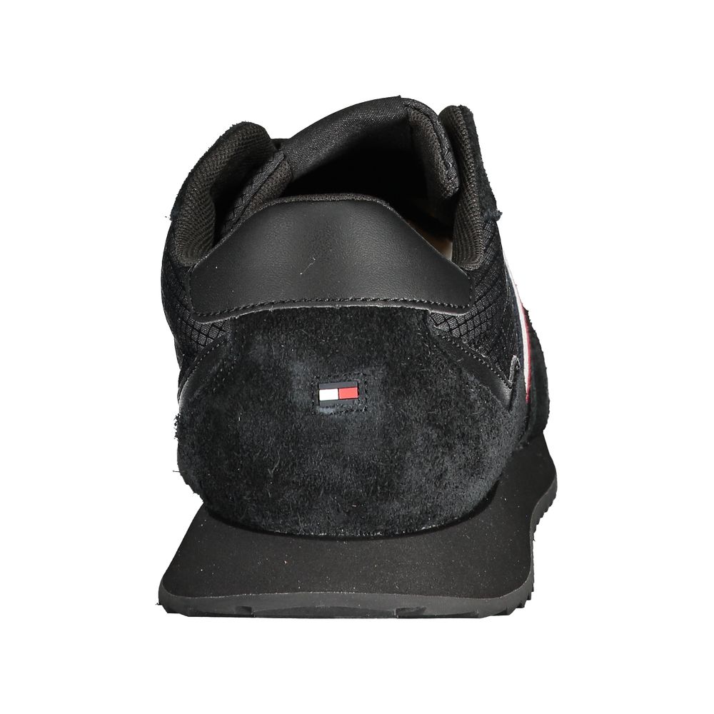 Baskets homme Tommy Hilfiger en cuir noir