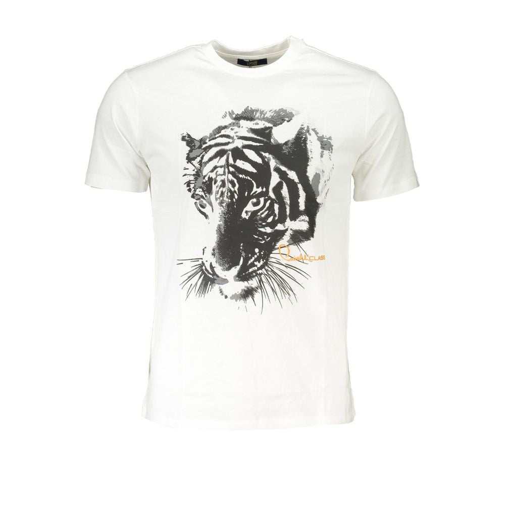 T-shirt homme en coton Cavalli Class Bianco