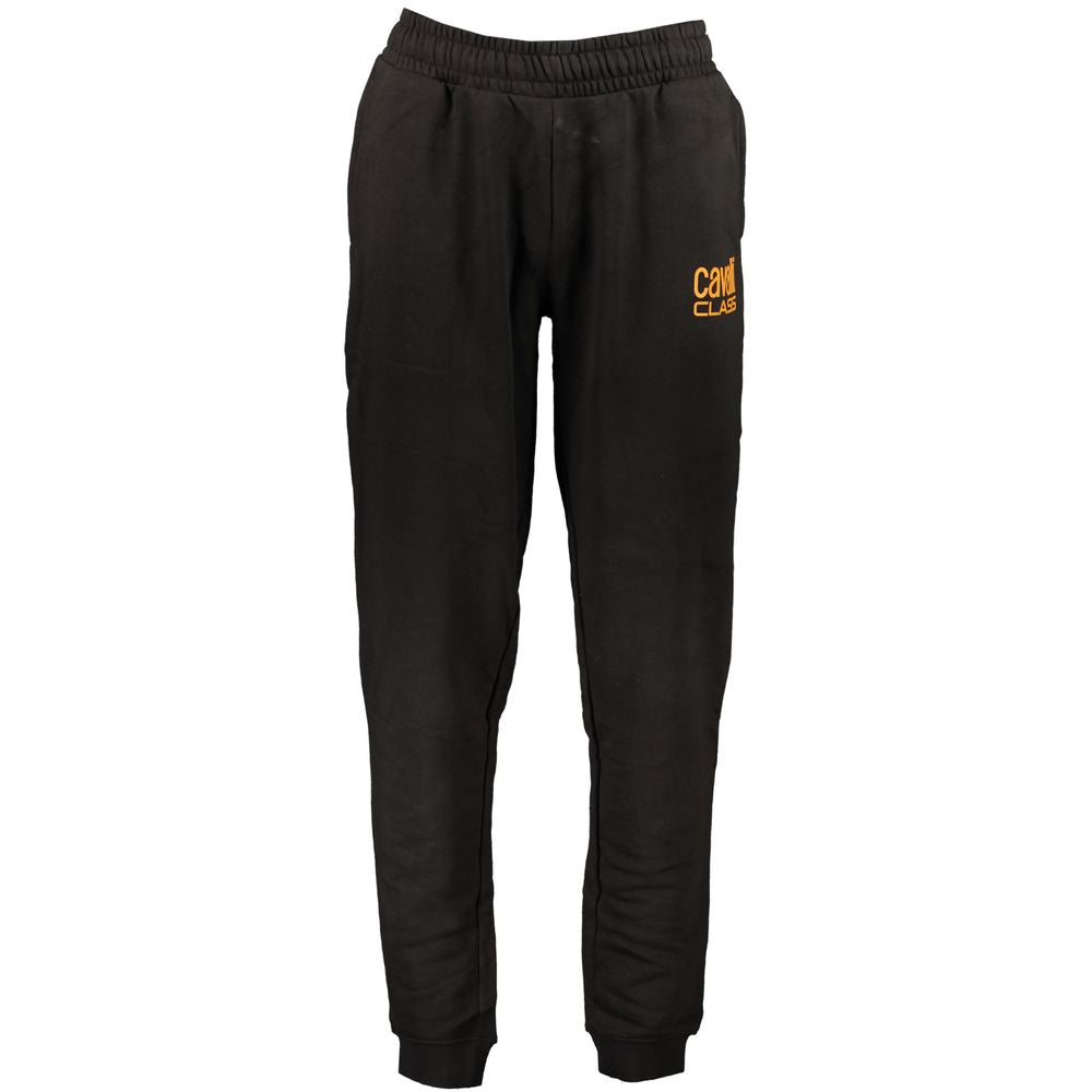 Cavalli Class Pantalon Noir en Coton pour Homme