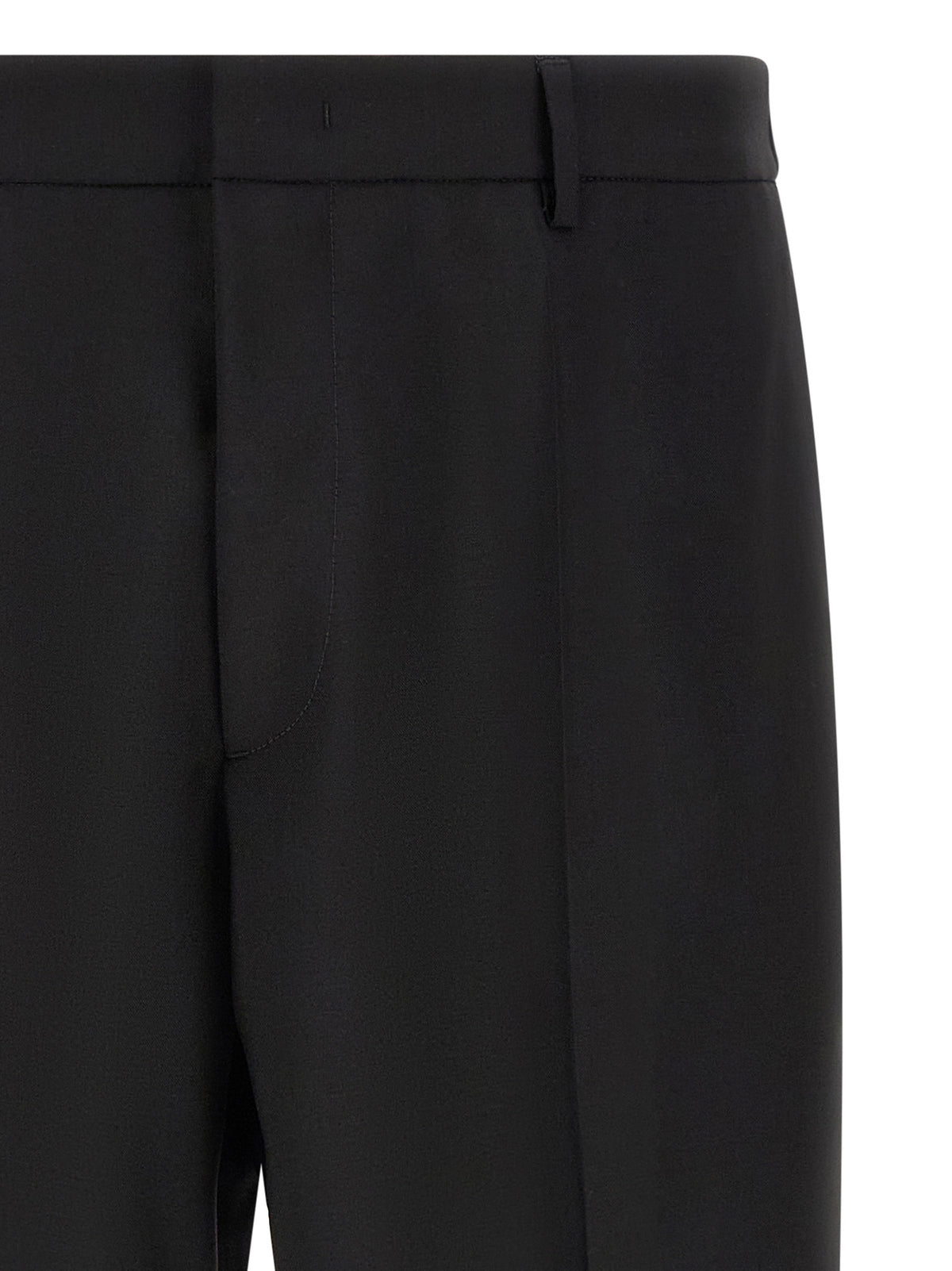 Pantalon court Jil Sander en laine vierge noire