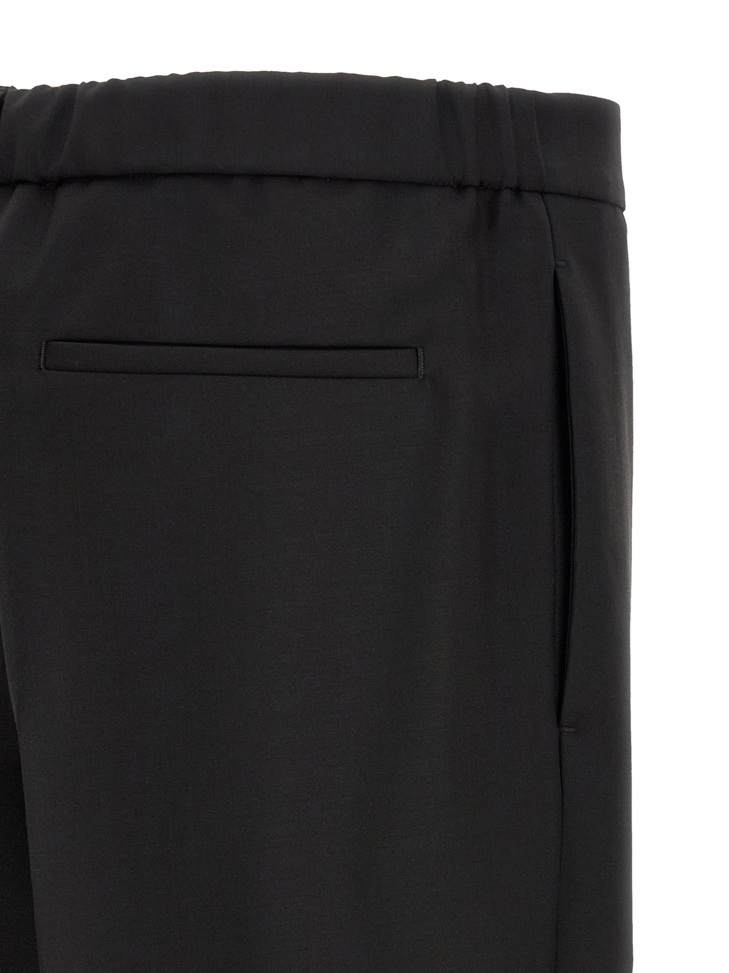 Jil Sander Black Virgin Wool Cropped Pants