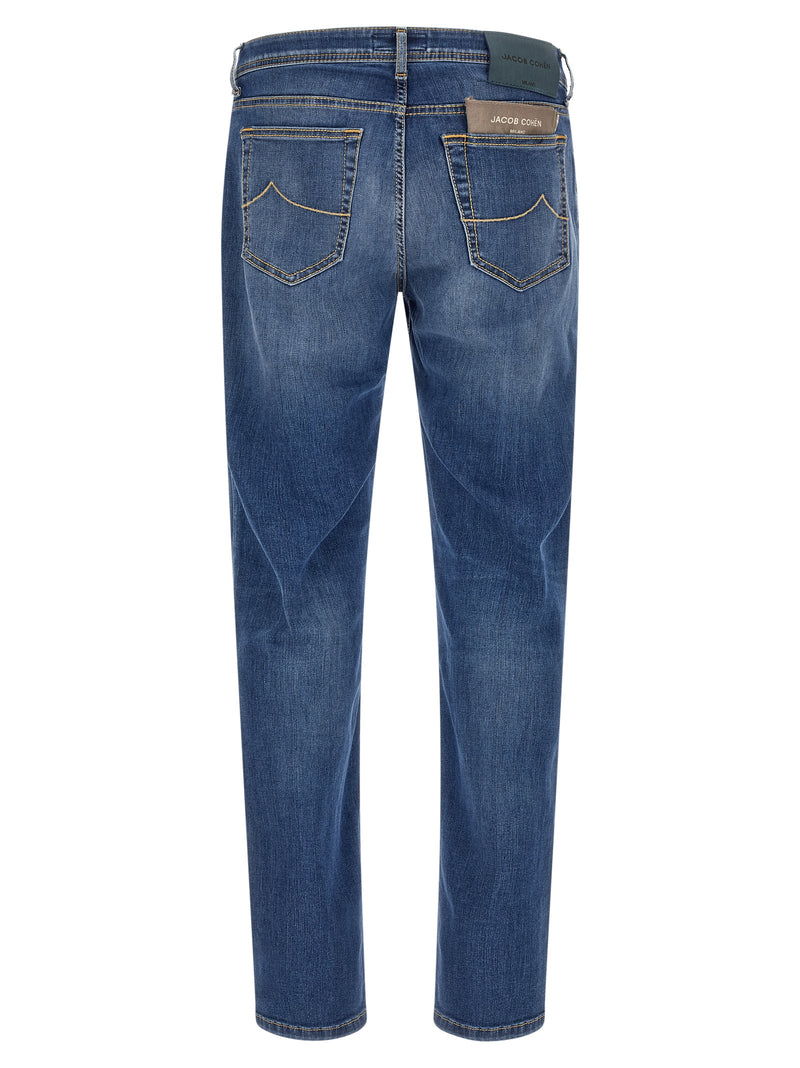 Jacob Cohen Blue Cotton Straight-Leg Jeans