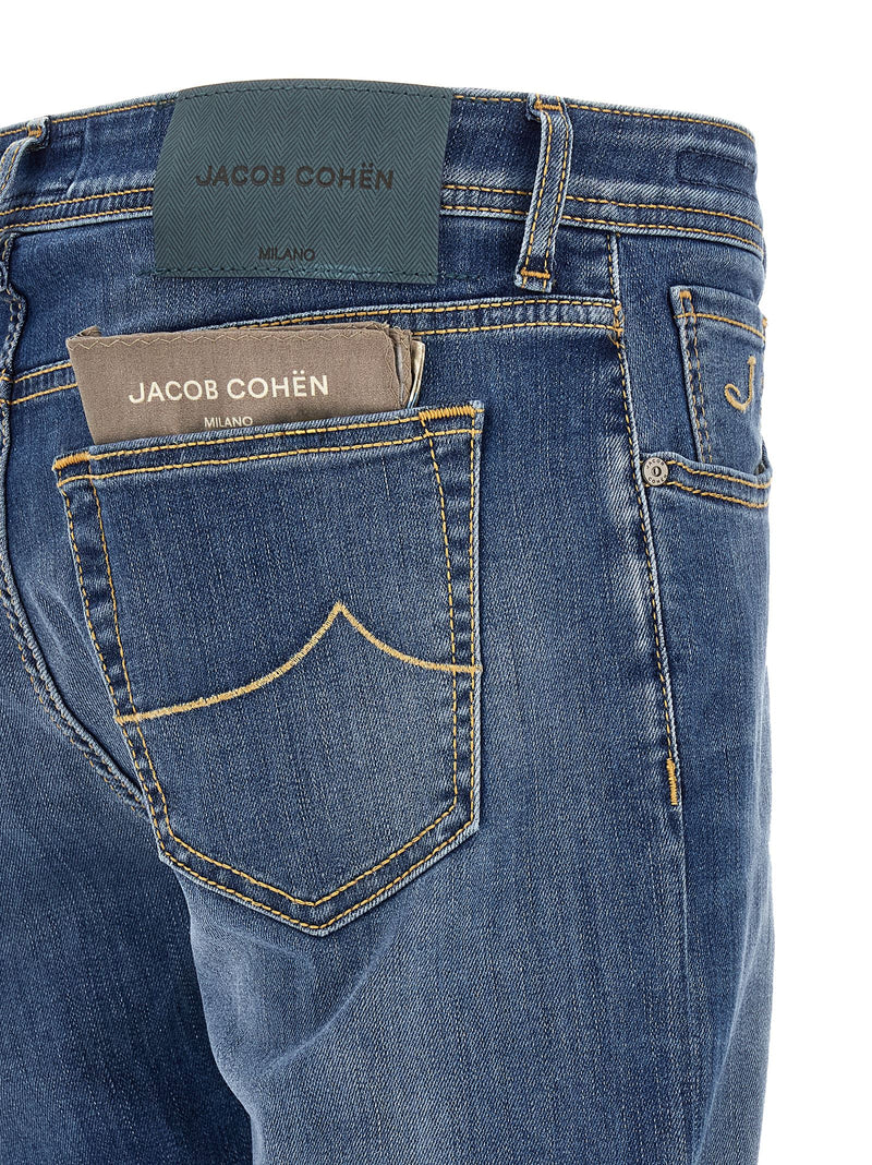 Jacob Cohen Blue Cotton Straight-Leg Jeans