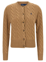 Cardigan en laine beige Polo Ralph Lauren