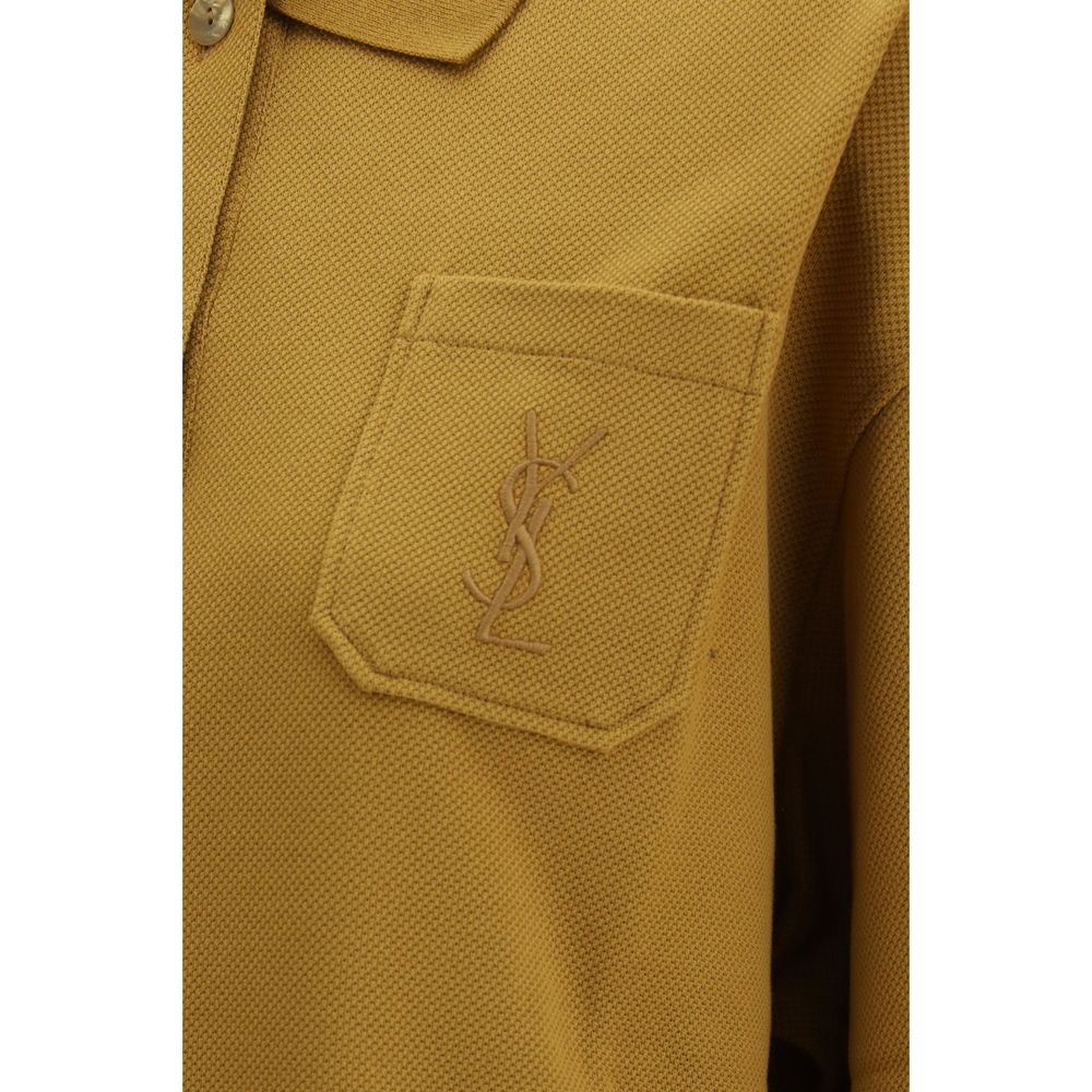 Polo en coton bicolore Saint Laurent