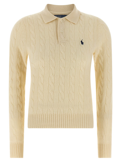 Polo Ralph Lauren White Wool Polo Shirt