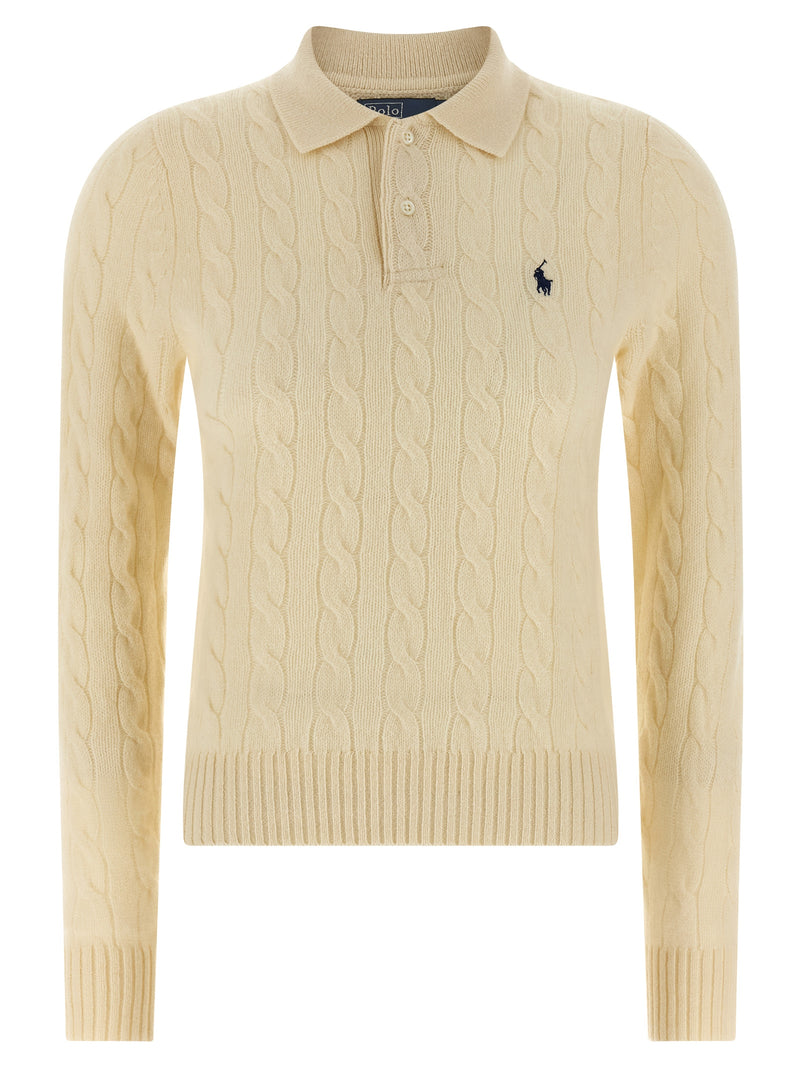 Polo Ralph Lauren White Wool Polo Shirt