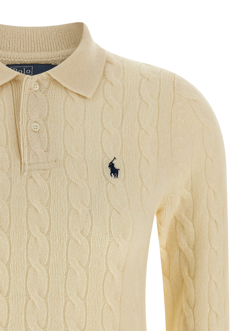 Polo Ralph Lauren White Wool Polo Shirt