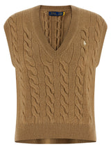 Polo Ralph Lauren Veste sans manches en laine beige