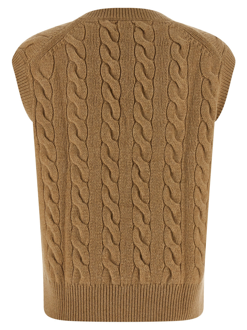 Polo Ralph Lauren Beige Wool Sleeveless Jacket
