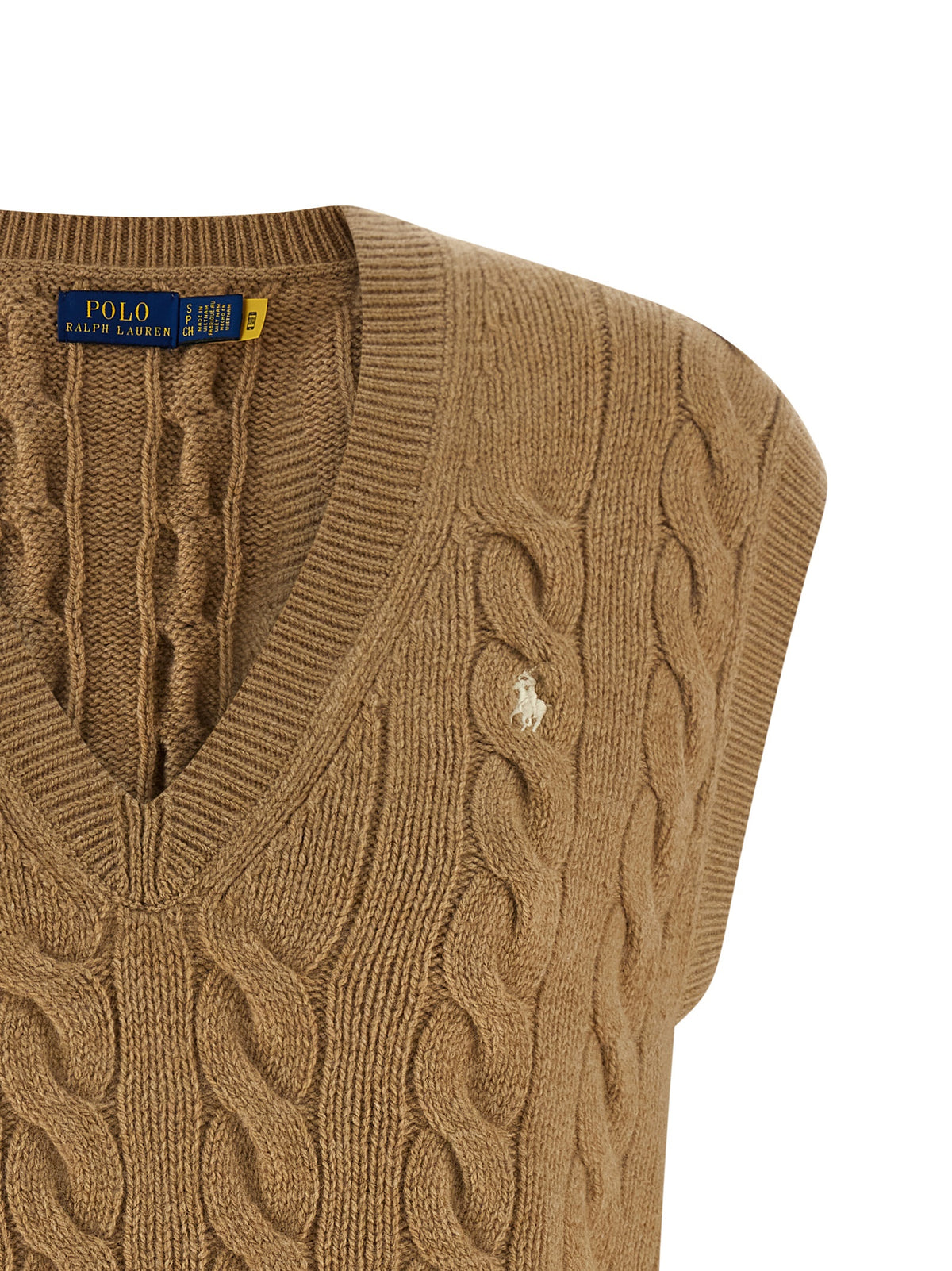 Polo Ralph Lauren Veste sans manches en laine beige