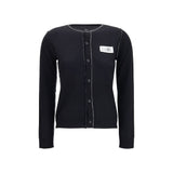 MM6 Cardigan Oves Aries en Laine Noire