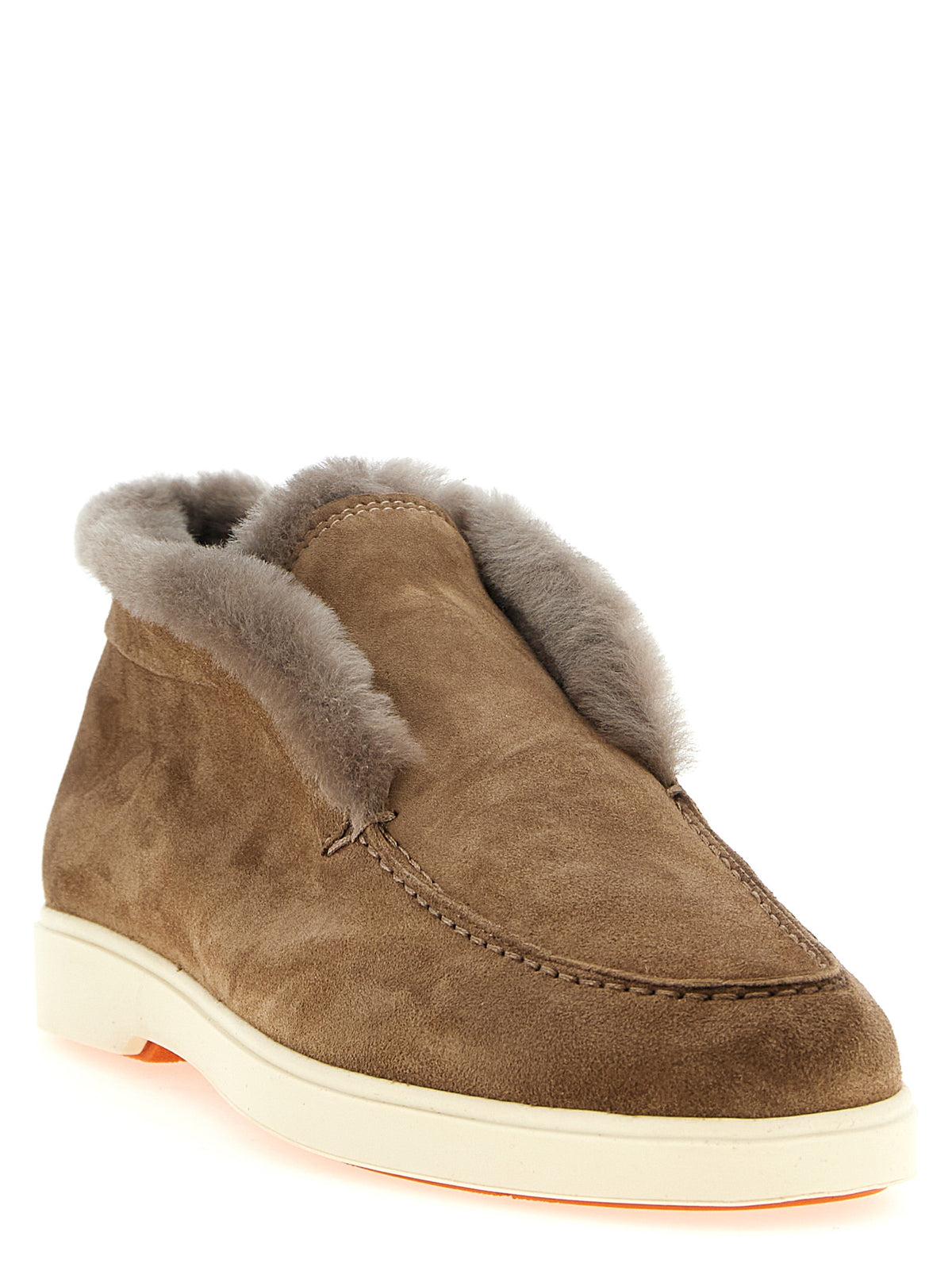 Bottines Santoni en cuir de veau marron