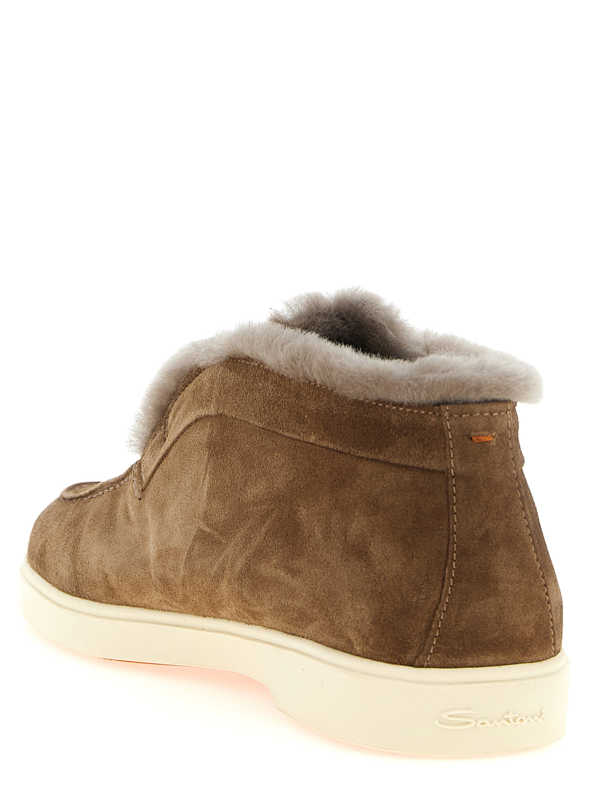 Bottines Santoni en cuir de veau marron