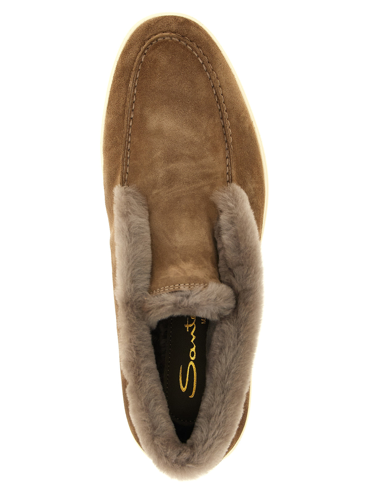 Bottines Santoni en cuir de veau marron