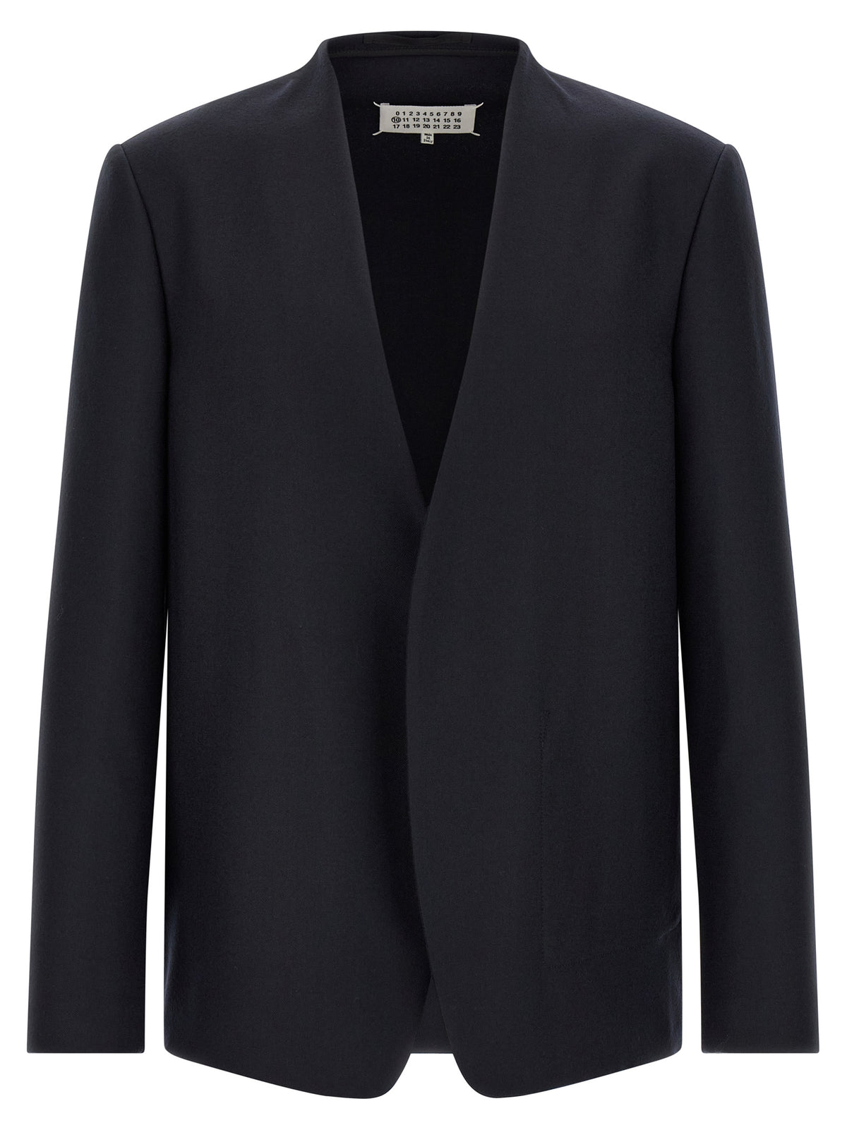Blazer en Laine Vierge Bleu Maison Margiela