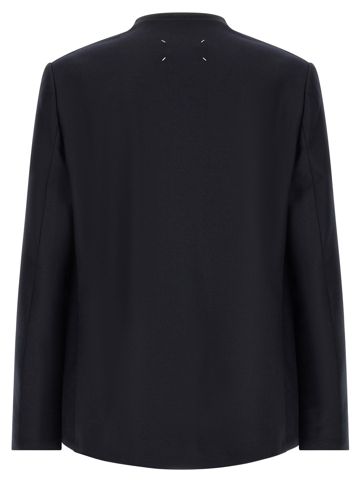 Blazer en Laine Vierge Bleu Maison Margiela
