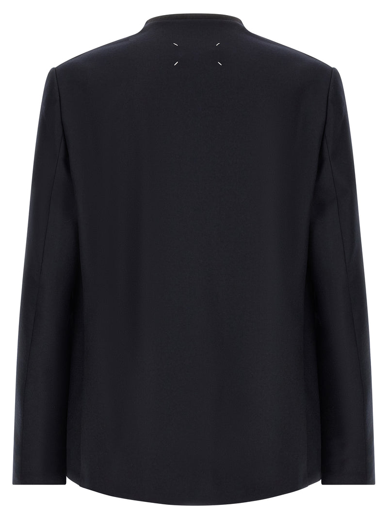 Maison Margiela Blue Virgin Wool Blazer