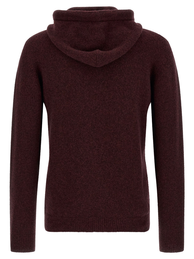 Roberto Collina Bordeaux Wool Cardigan