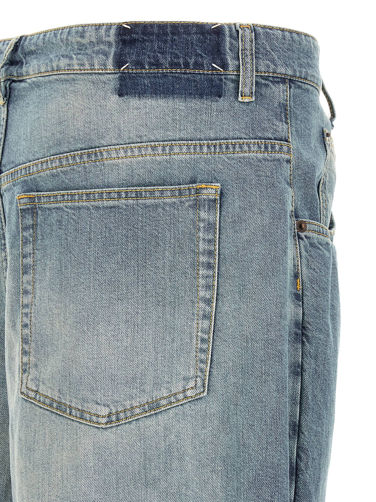 Jean en denim de coton bleu Maison Margiela