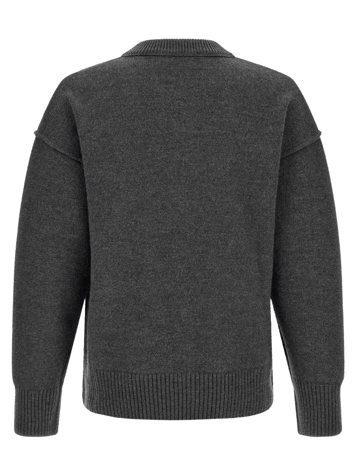 Gilet Ami Paris en laine gris