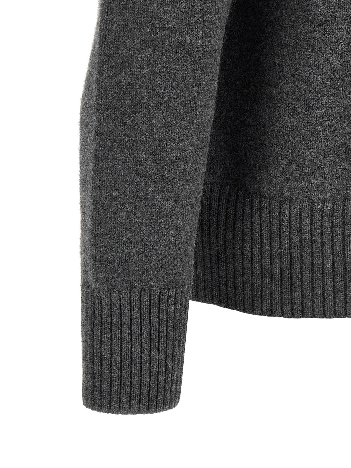 Gilet Ami Paris en laine gris