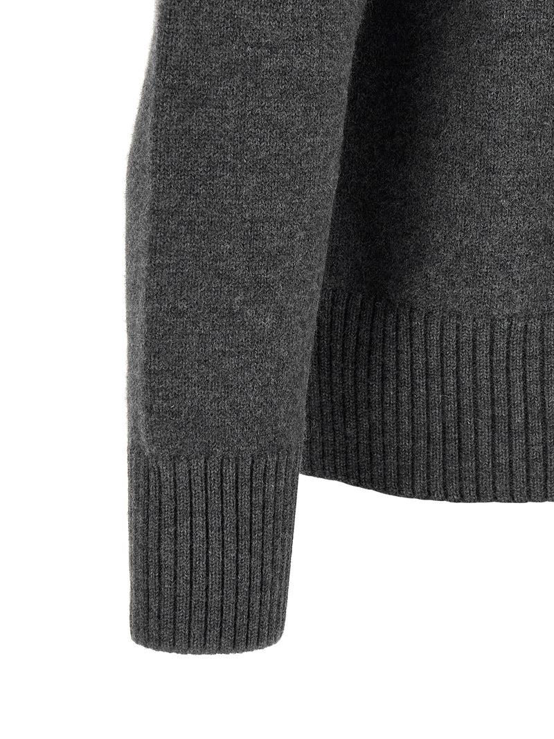 Ami Paris Gray Wool Cardigan