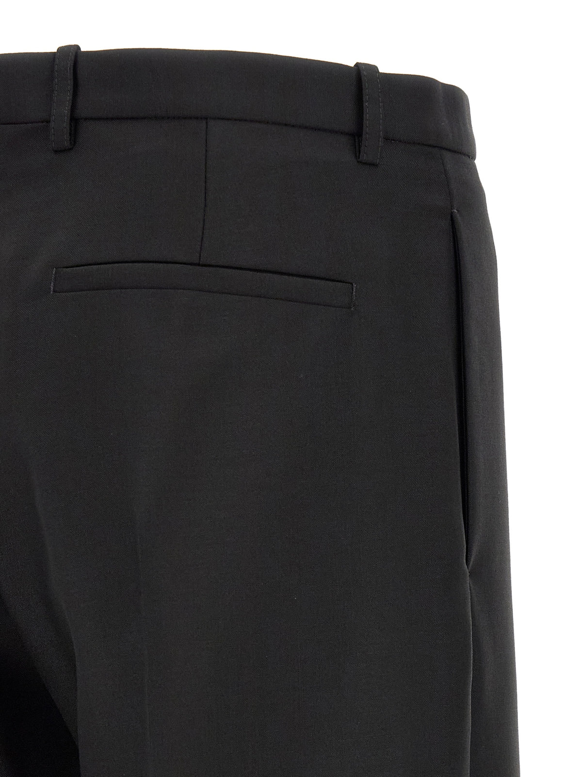 Pantalon de costume en laine vierge noire Jil Sander